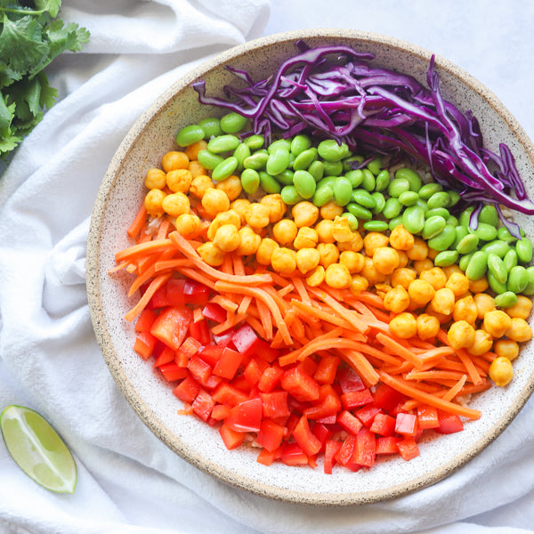 Chopped Rainbow Salad Bowl For A Quick & Healthy Lunch Break! - SkinnyFit